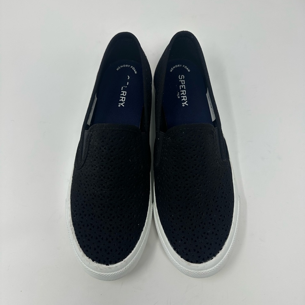 Women’s Sperry Top sider Slip on Shoes Black Size 9M